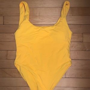 Zaful High Cut Square Neck One Piece